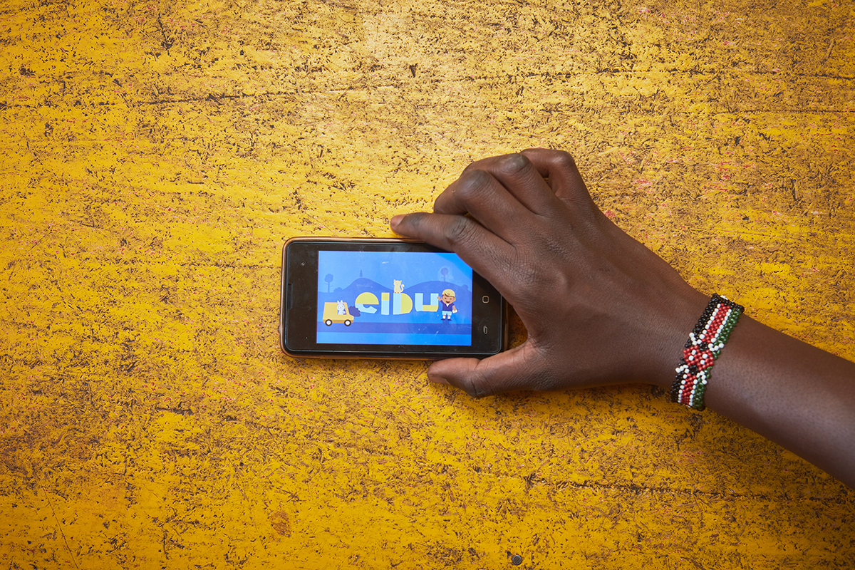 EIDU App showing on a screen